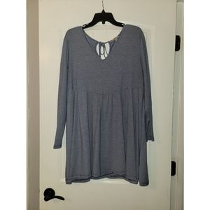 Seven Fourty Two | Blue & White Striped Tunic | XL